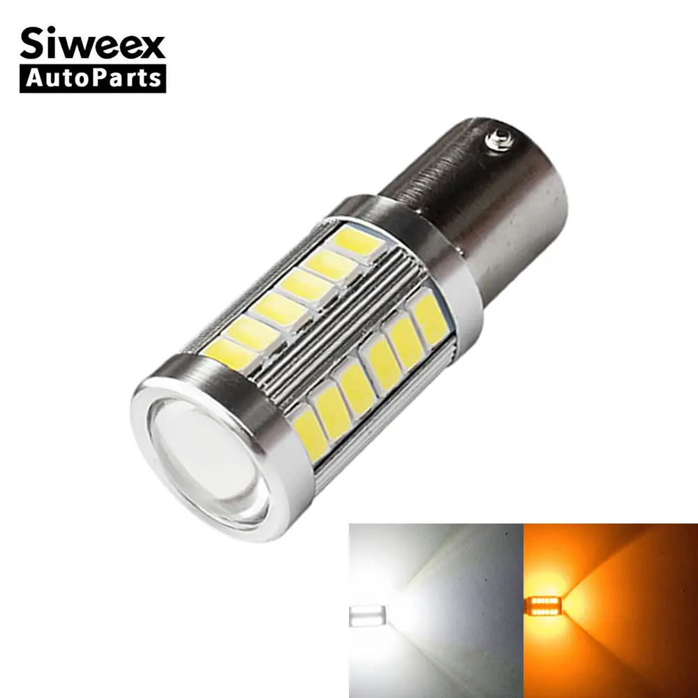 1 шт. BAU15S PY21W желтый автомобиль светодиодный лампы 33 5730 SMD Боковой габаритный