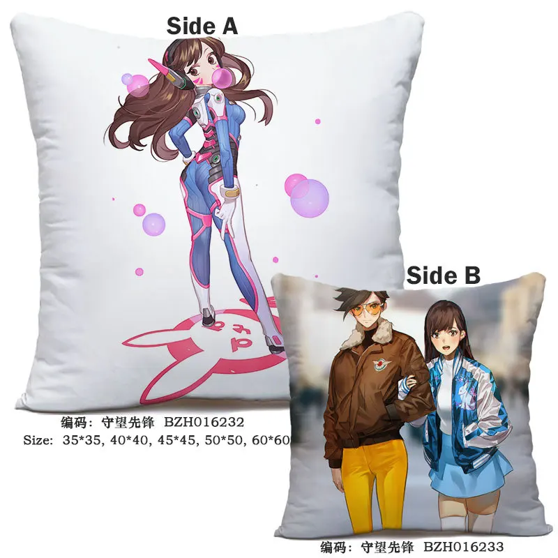 Новинка 45*45 см наручные подушки Подушка OW Dva Hanzo трассировочная шелковая подушка
