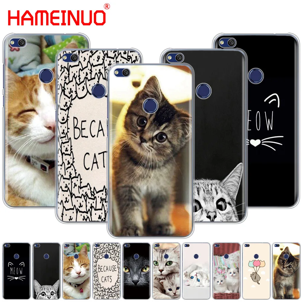HAMEINUO чехол для телефона с изображением милого котенка huawei Ascend P7 P8 P9 P10 P20 lite plus pro G9