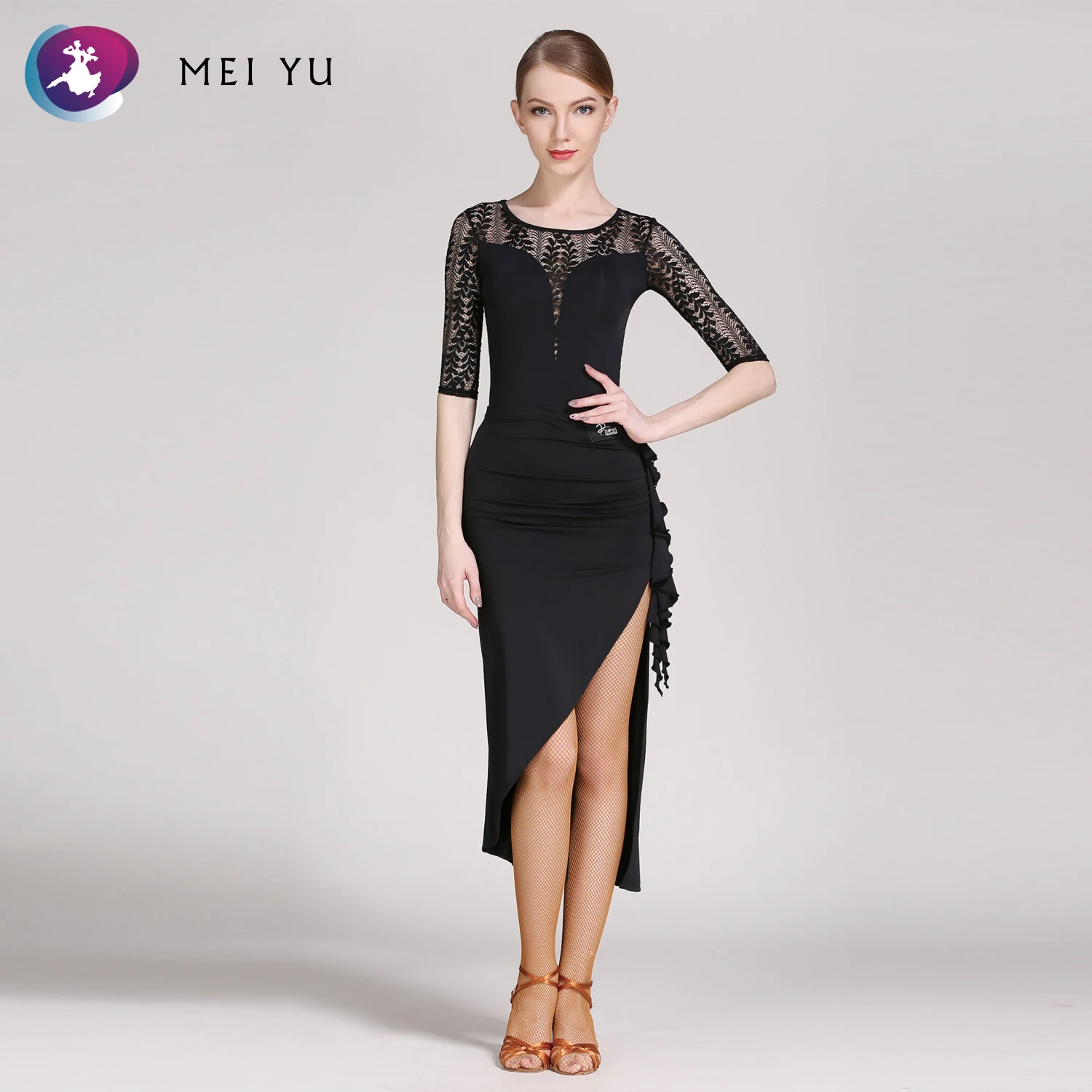 

MEI YU GB059 and GB060 Latin Dance Top and Skirt Suits Ballroom Costume Leotard Women Lady Adult Dancewear Evening Party Dress