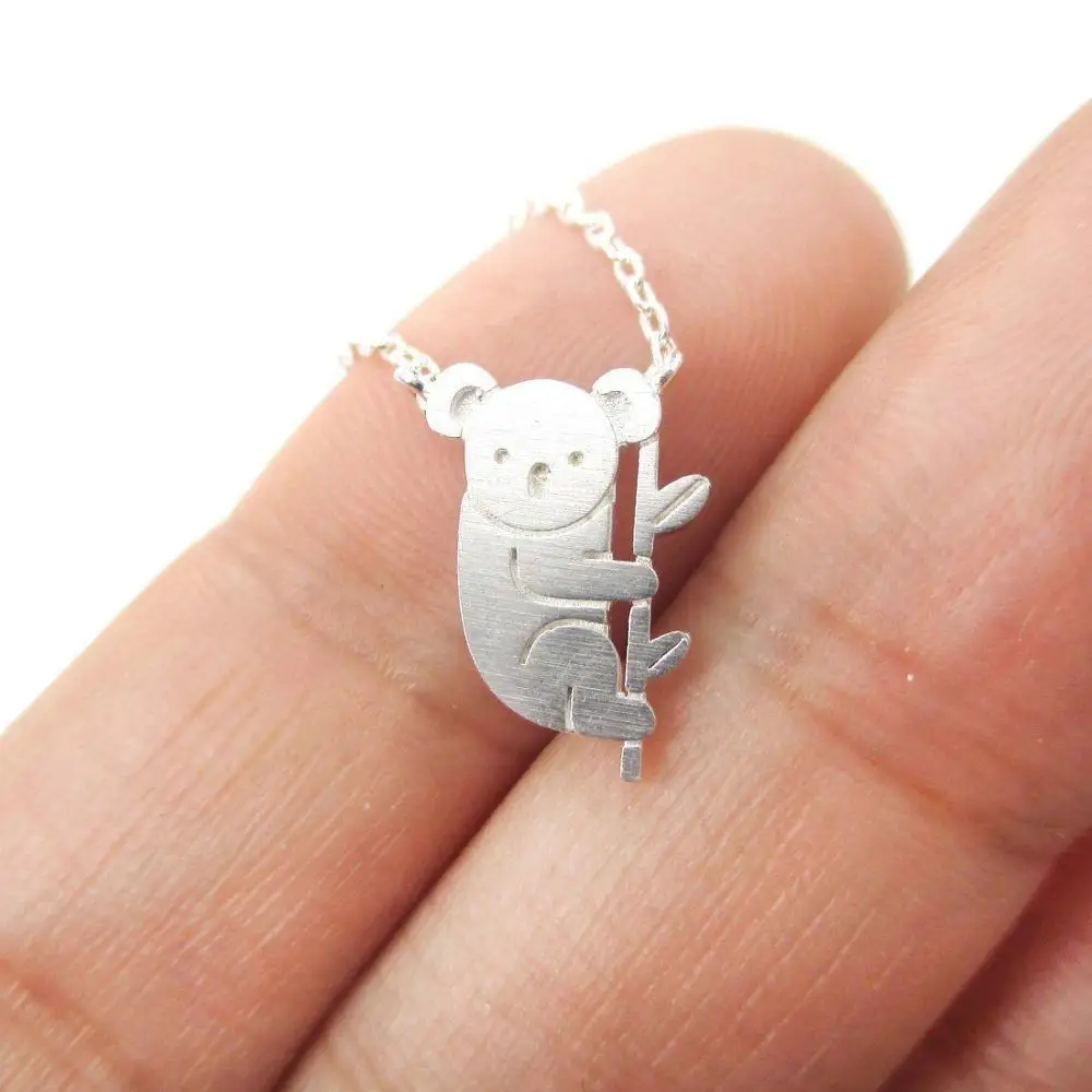 

Handmade Cute Koala Bear Necklace Pendant Collares Mujer Animal Chain Jewellery Accessories For Gift