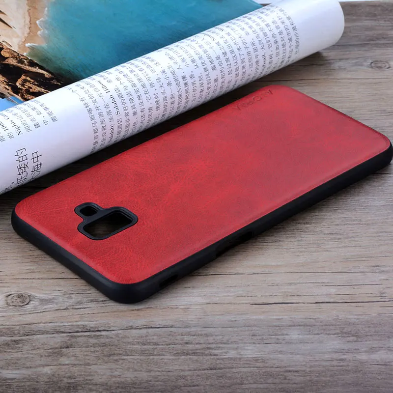 Чехол для Samsung Galaxy J4 J6 Plus prime роскошный винтажный кожаный чехол 2018 plus coque funda |