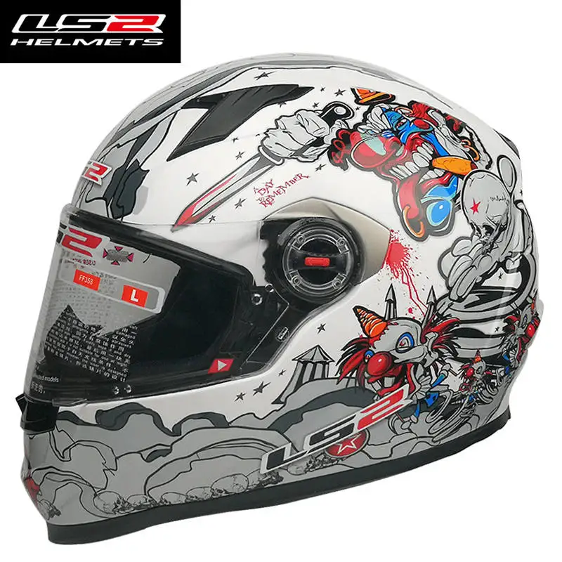 LS2 FF358 Полнолицевой мотоциклетный шлем Casco Moto Man LS2 шлем со съемной и моющейся внутренней накладкой capacete LS2 утвержденный ECE - Цвет: 6