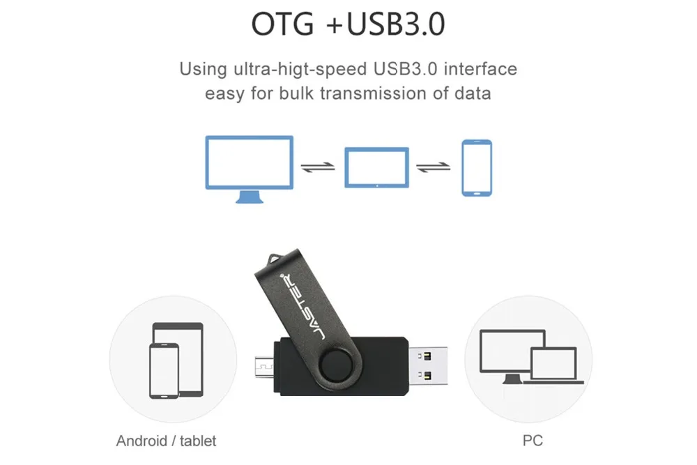JASTER флеш-накопитель USB 3,0 8 ГБ 16 ГБ 32 ГБ Флешка Meta OTG USB 2,0 флэш-накопитель Внешняя память для смартфона