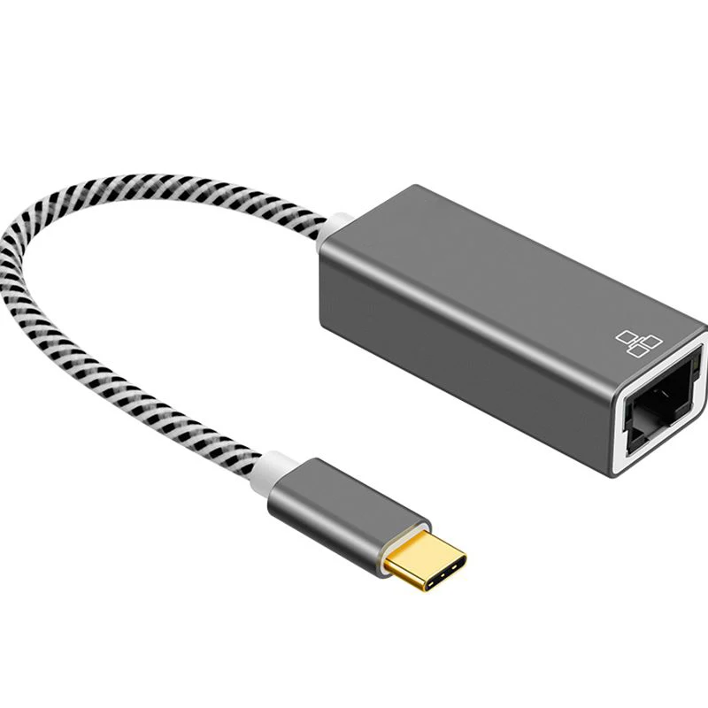 Usb type C USB-C ethernet Gigabite сетевой адаптер USB-C USB 3,0 hubX3(набор микросхем Realtek - Цвет: Braided ethernet