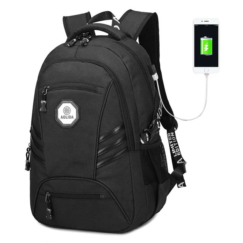 

AOLIDA Men Backpack Mochila Large Capacity Rucksacks For School Bag Backpack For Teenagers USB Casual Laptop Backpack Men Travel