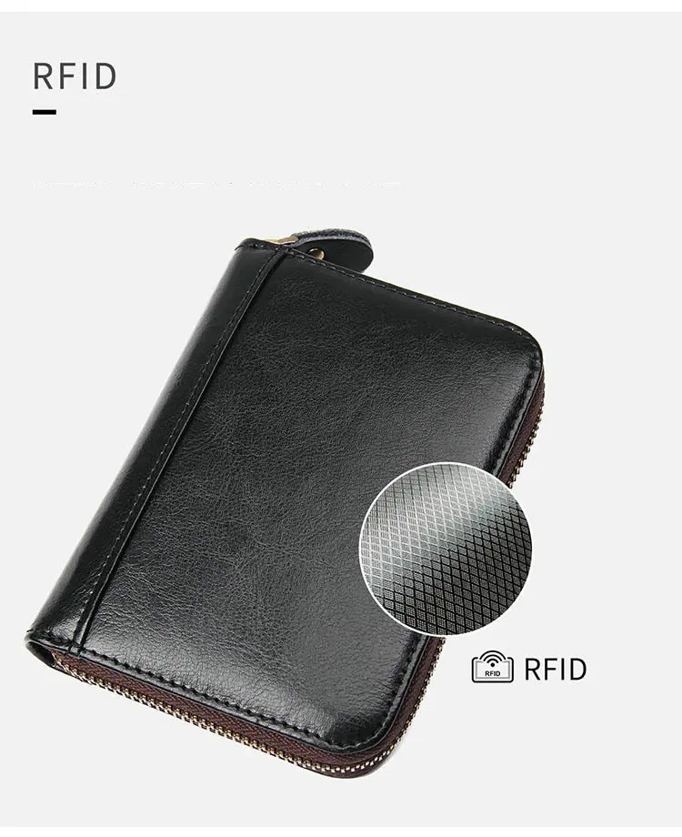 GENODERN большой емкости Кредитная карта кошелек кожаный RFID кошелек для женщин