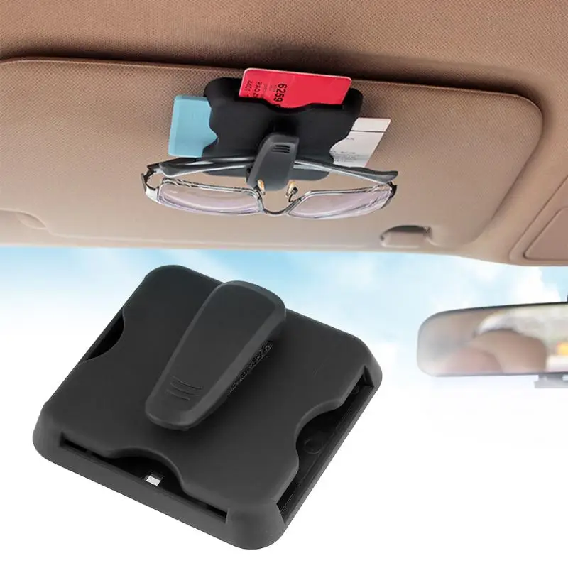 

Car Styling Multi-function Auto Car Sun Visor Organizer Sunshade StorageBox Holder IC Card Sunglass Clip Holder Car Accessories