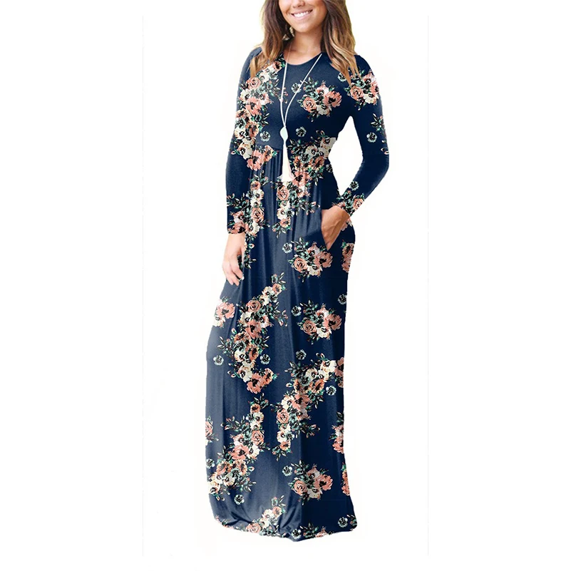 Boho платье осень Цветочный плюс размер женское макси длинные платья Большой Белый