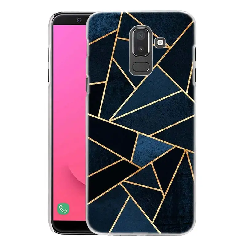 02 Чехол для телефона samsung Galaxy A9 A7 A8 A6+ Plus A5 A3 жесткий пластиковый прозрачный чехол с геометрическими фигурами - Цвет: 02