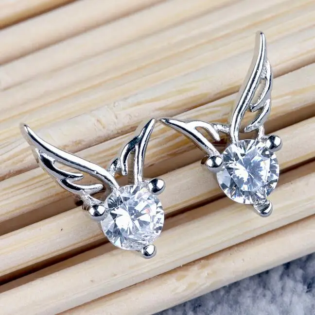 OMH оптовая продажа модные ювелирные украшения крылья ангела Кристальные