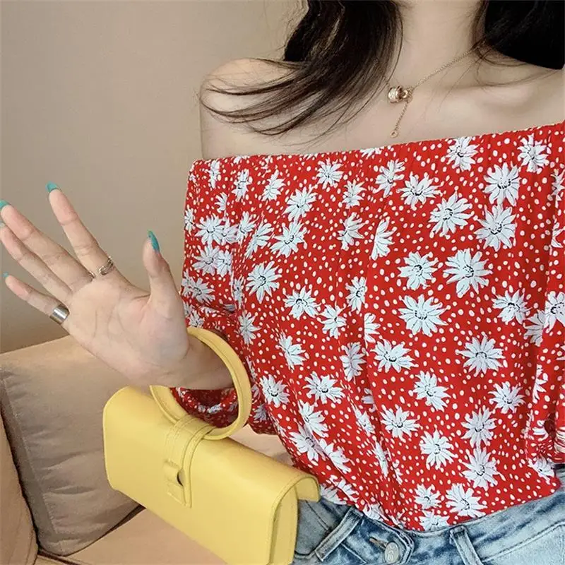 Женские летние блузки в Корейском стиле ольччан милая Свободная Повседневная