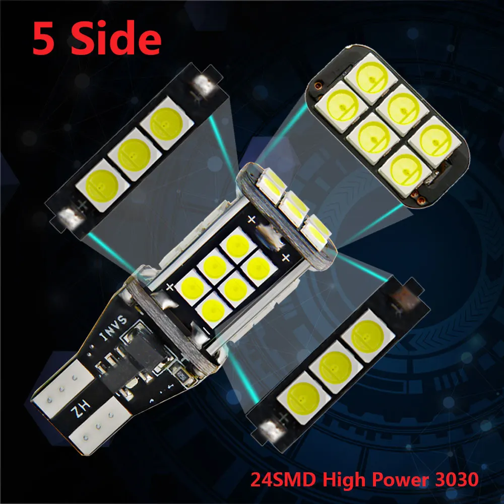 1 шт. T15 светодиодный 921 лампы заднего хода 1200LM 3030 SMD CANBUS безотказная Автомобильная