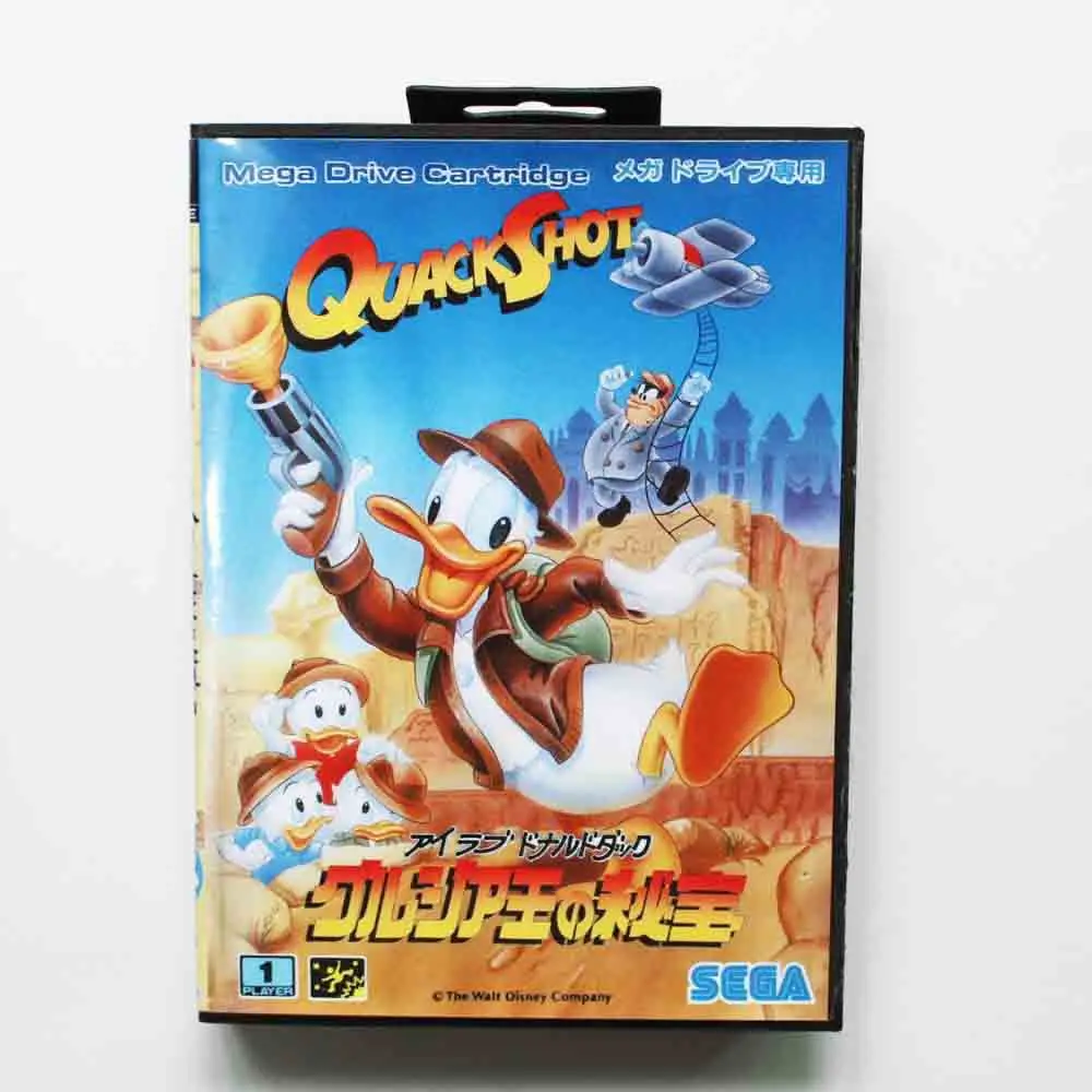 Игровой картридж Quack Shot 16 бит игровая карта MD с розничной коробкой для Sega Mega Drive |