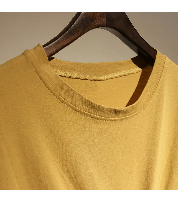 Размера плюс летнее платье 2021 100% хлопок с коротким рукавом о образным вырезом