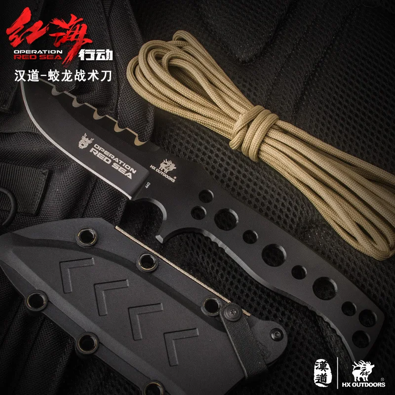 HX на открытом воздухе D-178 440C Лезвие стальная ручка для выживания фиксированный нож Открытый Кемпинг бушкрафт нож Тактический DIY ручной инструмент с Kydex