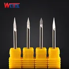 Гравировальный инструмент Weitol для металла, 10 шт.лот, 3 а, 3,175 мм, V-образная форма, карбидный гравировальный инструмент для печатной платы, фрезерный станок с чпу, 0,1 мм