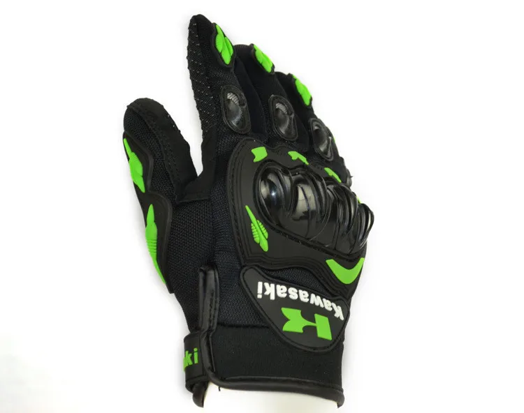 Лидер продаж 1 пара Kawasaki мода полный палец мотоциклетные перчатки Мотокросс Luvas Guantes мото защитные шестерни перчатки