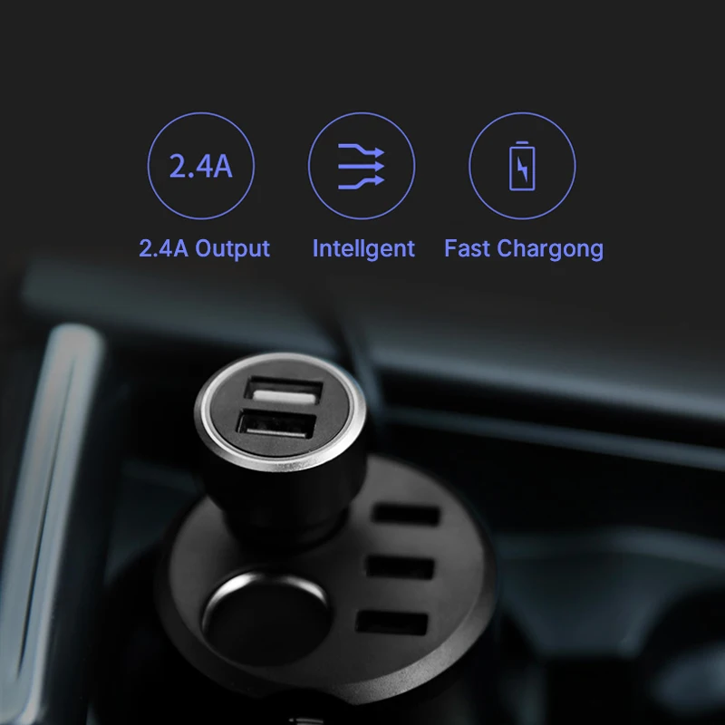 70mai розетка для автомобильного прикуривателя Pro 70mai USB Автомобильное зарядное устройство мульти Авто адаптер питания 70MAICar разветвитель для P30 для Mi9