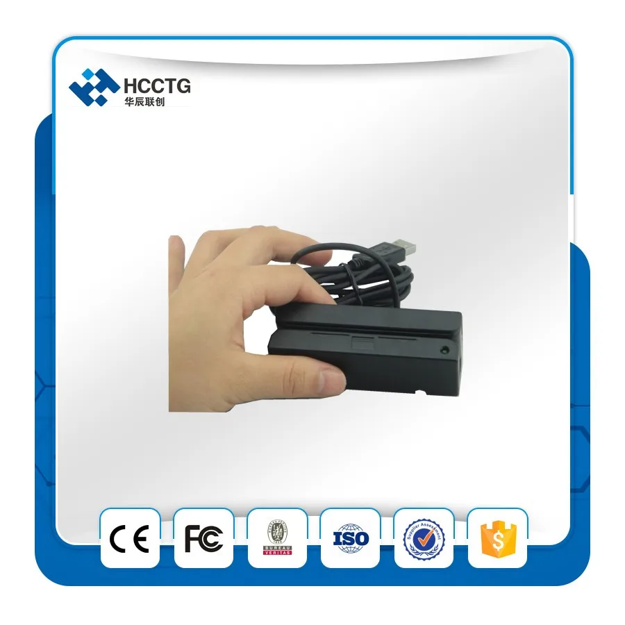

Magnetic card Reader Mini 1 2 3 Tracks USB2.0 Manual Kiosk Table Module Barcode Swipe Reader HCC750U