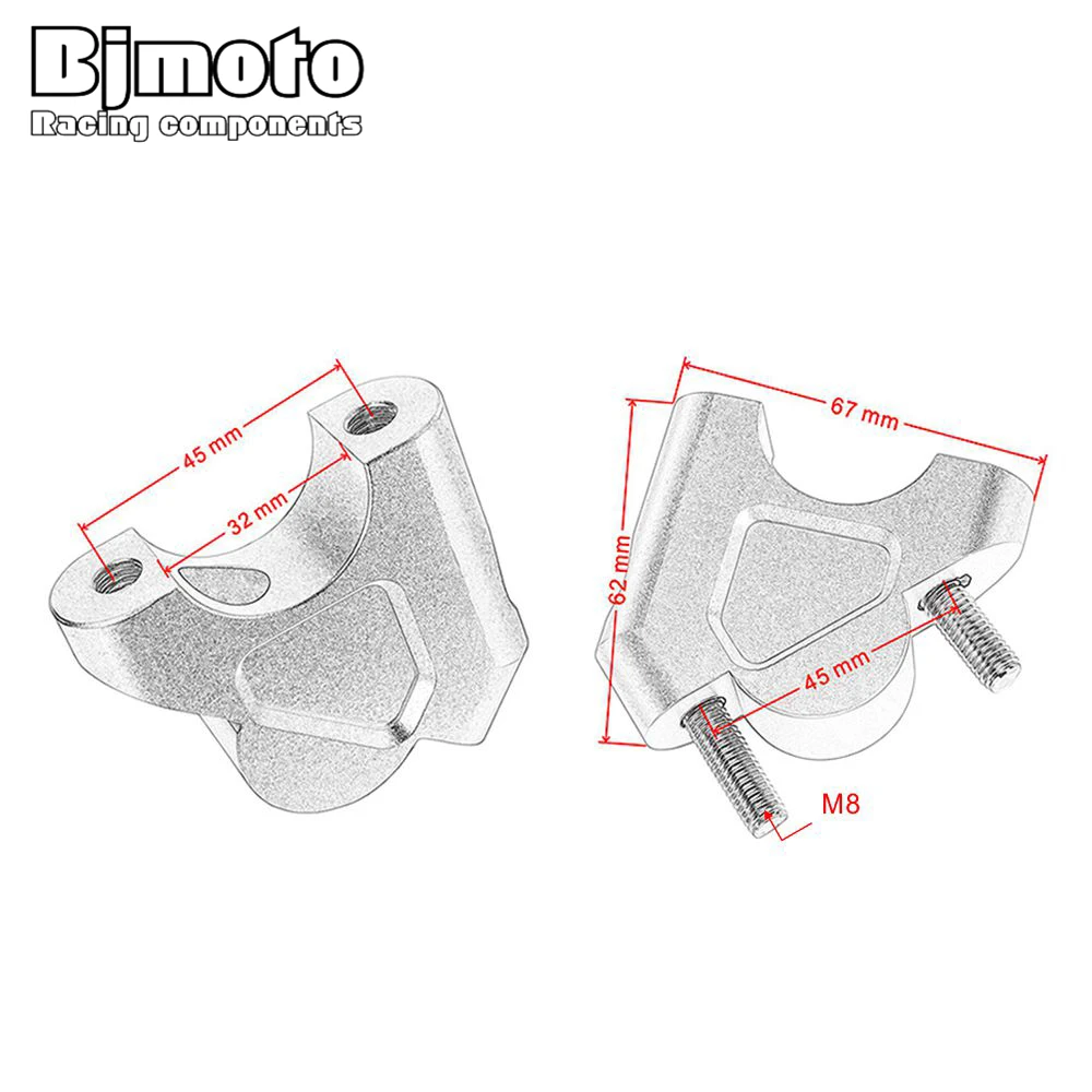 BJMOTO мотоцикла с ЧПУ 32 мм 1 1/4 &quotТяговая ручка бар зажимы Руль Riser для BMW R1200GS R1200 GS R
