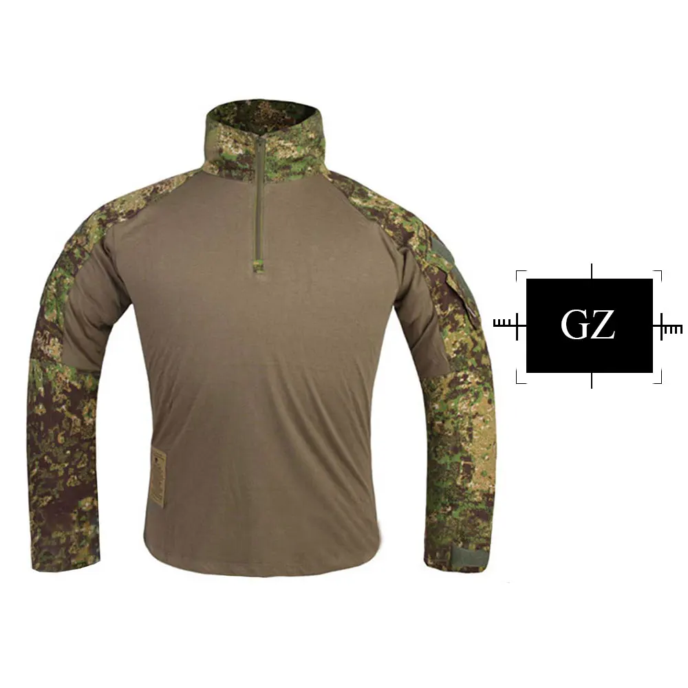 EMERSONGEAR Мультикам боевая рубашка охотничья одежда G3 BDU Airsoft тактическая emerson армейская Военная Wargame Мультикам черная рубашка - Цвет: GZ