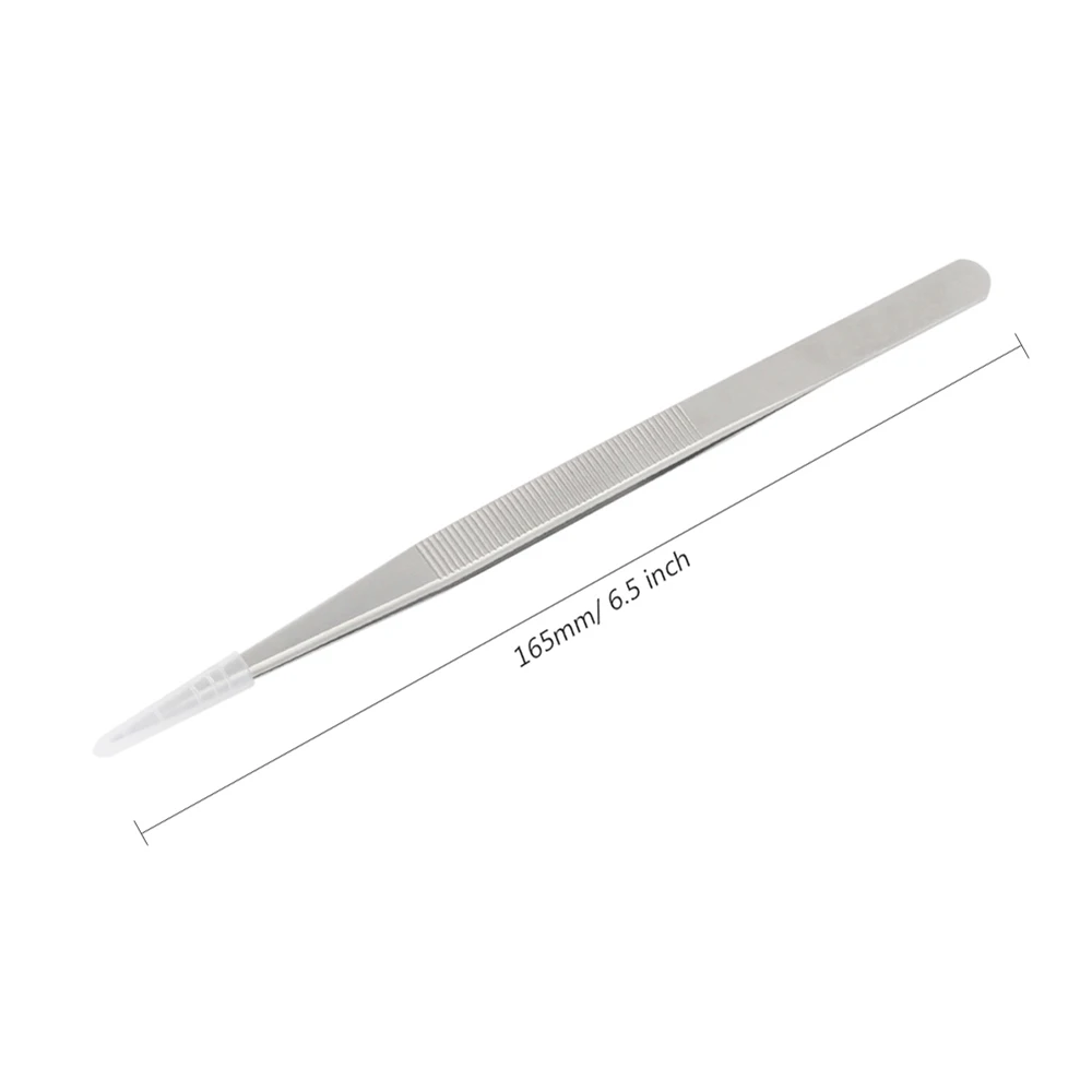 FIXFANS 165 мм Длинный прецизионный нержавеющая сталь tweezers нескользящий Пинцет для