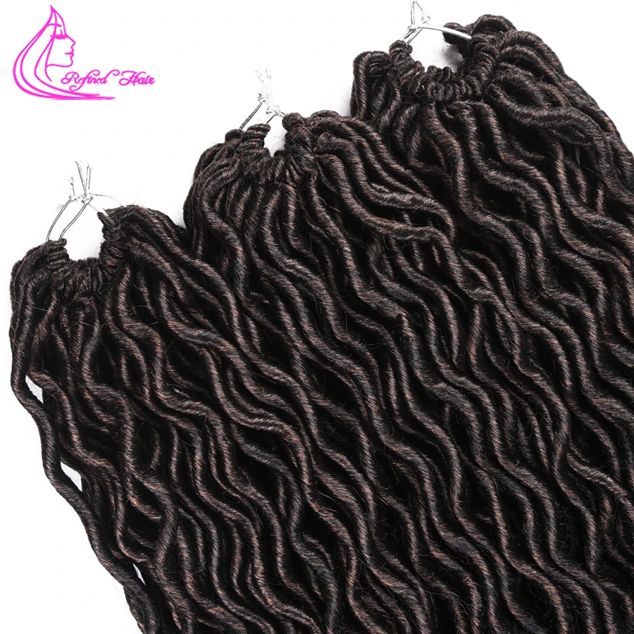 Изысканный искусственные локоны в стиле Crochet косы 18 дюймов мягкие натуральные