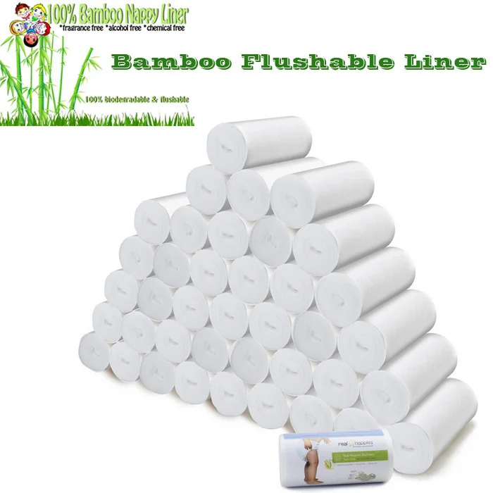 Baby reusable nappies liner disposable nappy flushable and biodegradable bamboo liners for diapers 100 sheets |