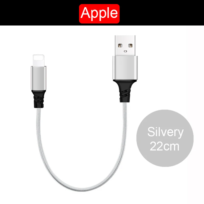 IOS (22cm)-Silver 3в1 2в1 микро usd/type C зарядное устройство зарядный кабель для iPhone XS max XR X 6 s 6S 7 8 Plus 5 5S SE Android телефон происхождения провода шнур - Цвет: IOS (22cm)-Silver