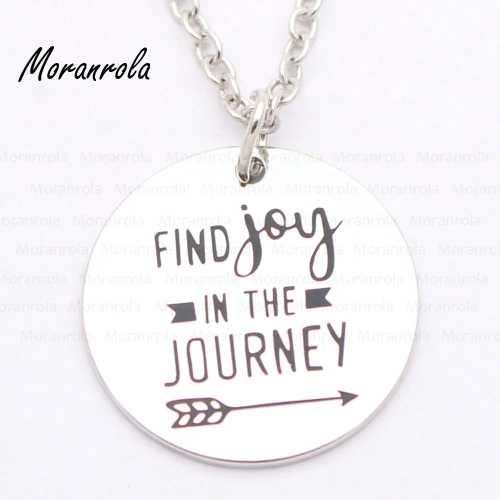 Новое поступление &quotFind joy in the journey&quot ожерелье и брелок Шарм ручная печать