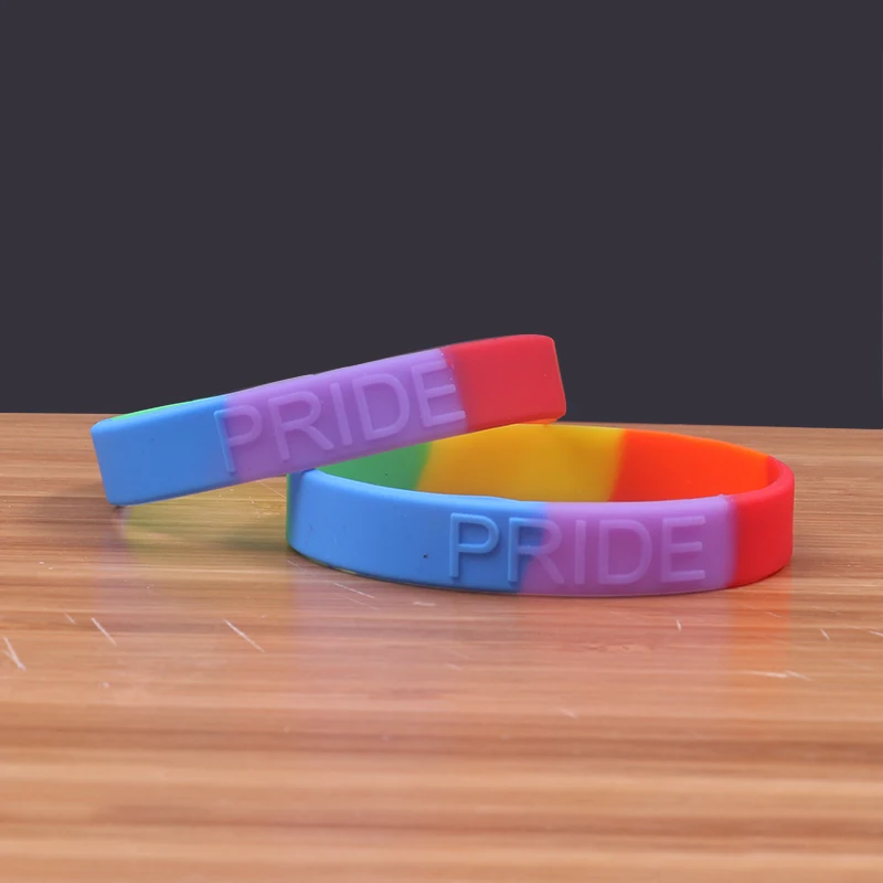 LGBT радужный флаг силиконовый браслет высокого качества хороший модный товар