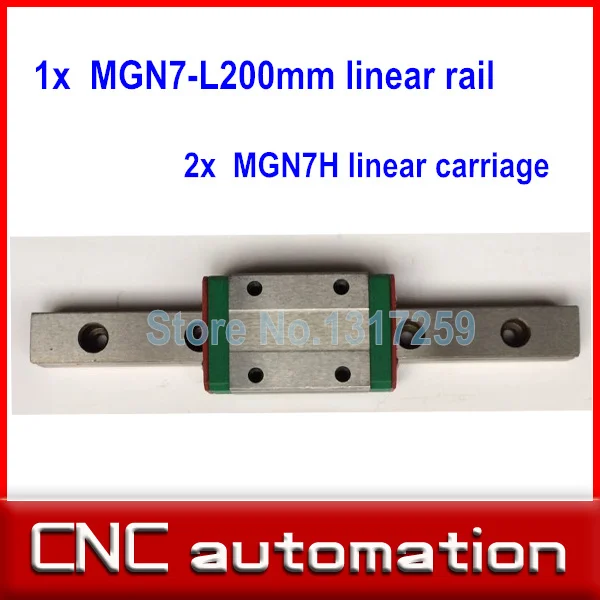 Новая миниатюрная линейная направляющая MGN7 L 200 мм + 2 длинных блока MGN7H|miniature linear