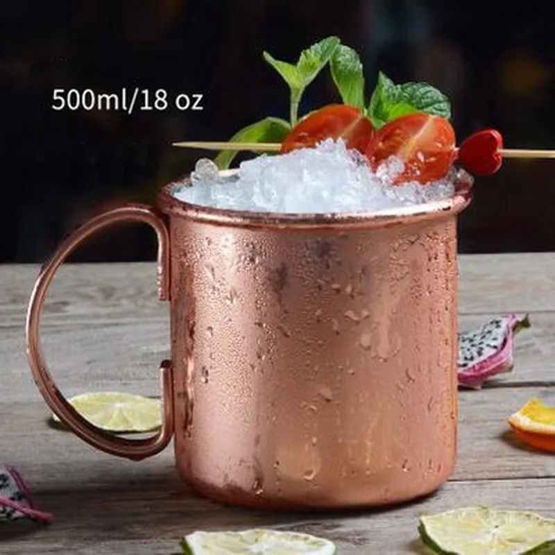 Москва с открытой пяткой металлическая кружка для кофе Rose gold edition медь
