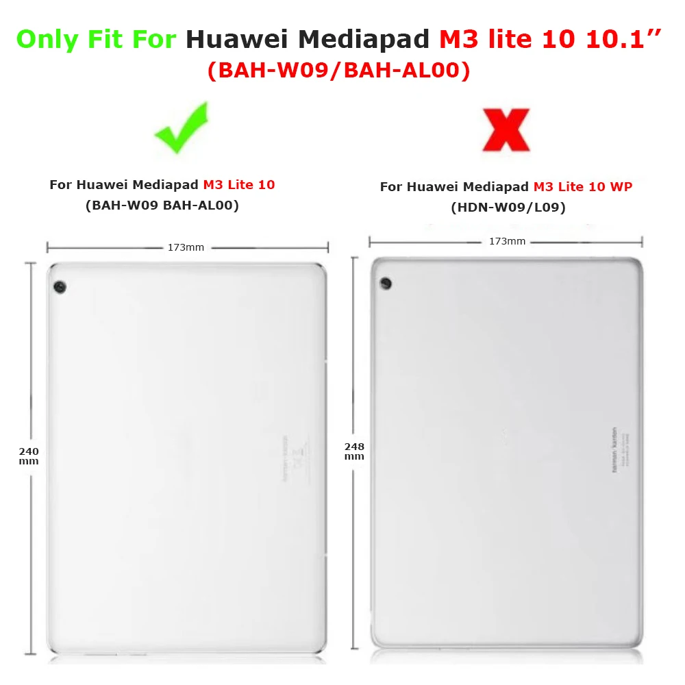 Кожаный чехол с клавиатурой Bluetooth для huawei MediaPad M3 Lite 10 BAH-W09 BAH-AL00 10,1 ''чехол для планшета huawei M3 lite 10