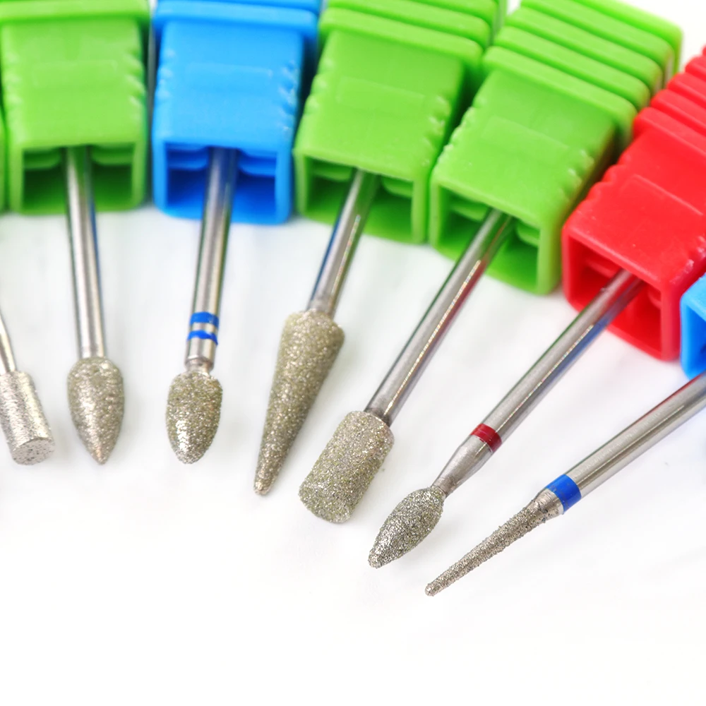 17 типов/набор электрическая дрель для ногтей Алмазная роторная маникюрная фреза