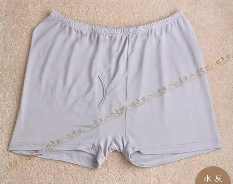 Мужские трусы боксеры из 30% шелка Трикотажные большого размера плюс 30%|silk boxer