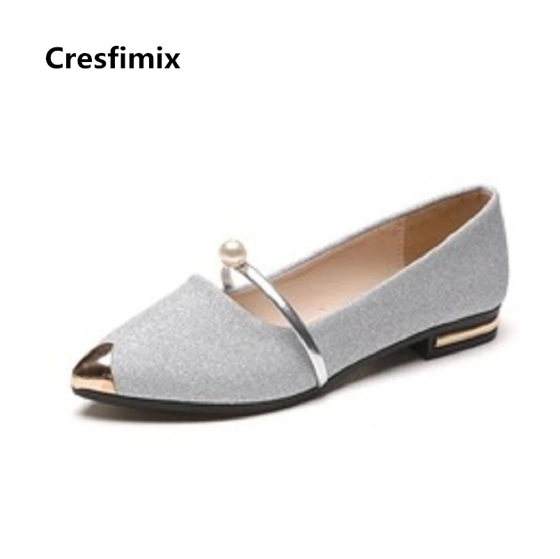 Туфли Cresfimix женские модная обувь из искусственной кожи без застежки плоская