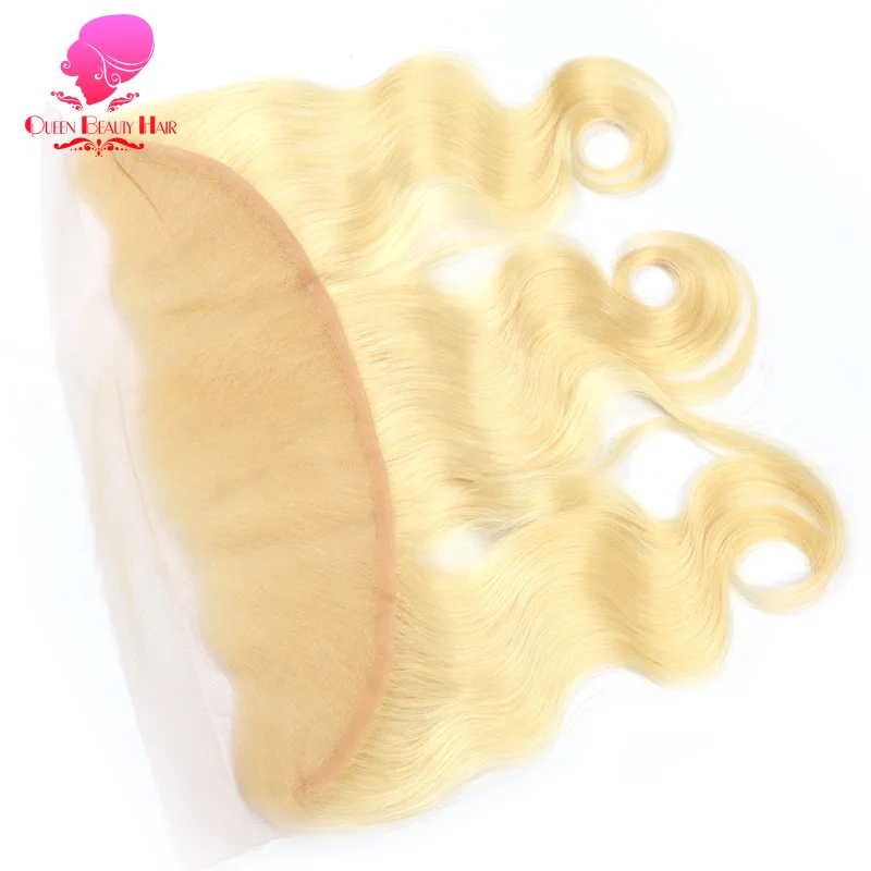 QUEEN BEAUTY 613 блонд чистый 13x4 для ушей на ухо фронтальная кружевная бразильские