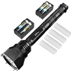 Тактический светодиодный фонарик Mace 18650 Cree XML2, мощный военный фонарь для самозащиты, регулируемый с зарядным устройством для аккумулятора, люмен