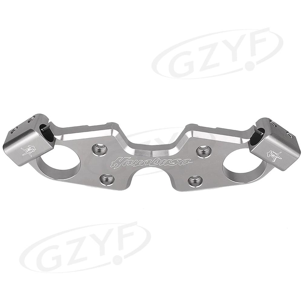Grey CNC мотоциклетные передний верхний топ зажим тройной дерево для Suzuki GSX1300R GSXR1300 Hayabusa 2008 2009 2010 2011 2012 2013 Алюминий - Цвет: Grey