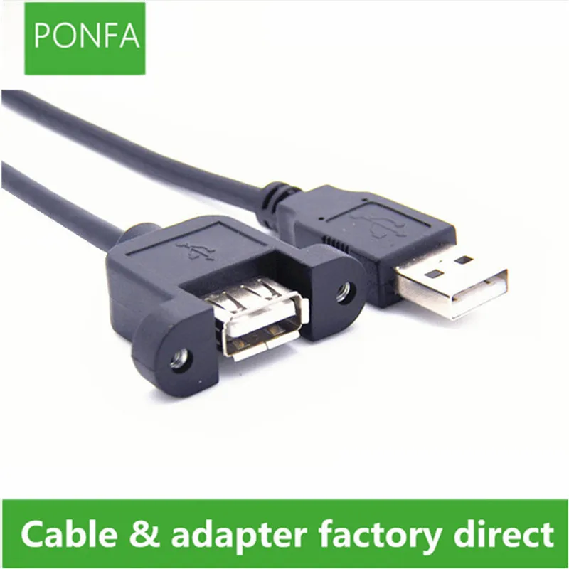Удлинительный Кабель USB 2 0 Папа-мама кабель типа с отверстиями для крепления на