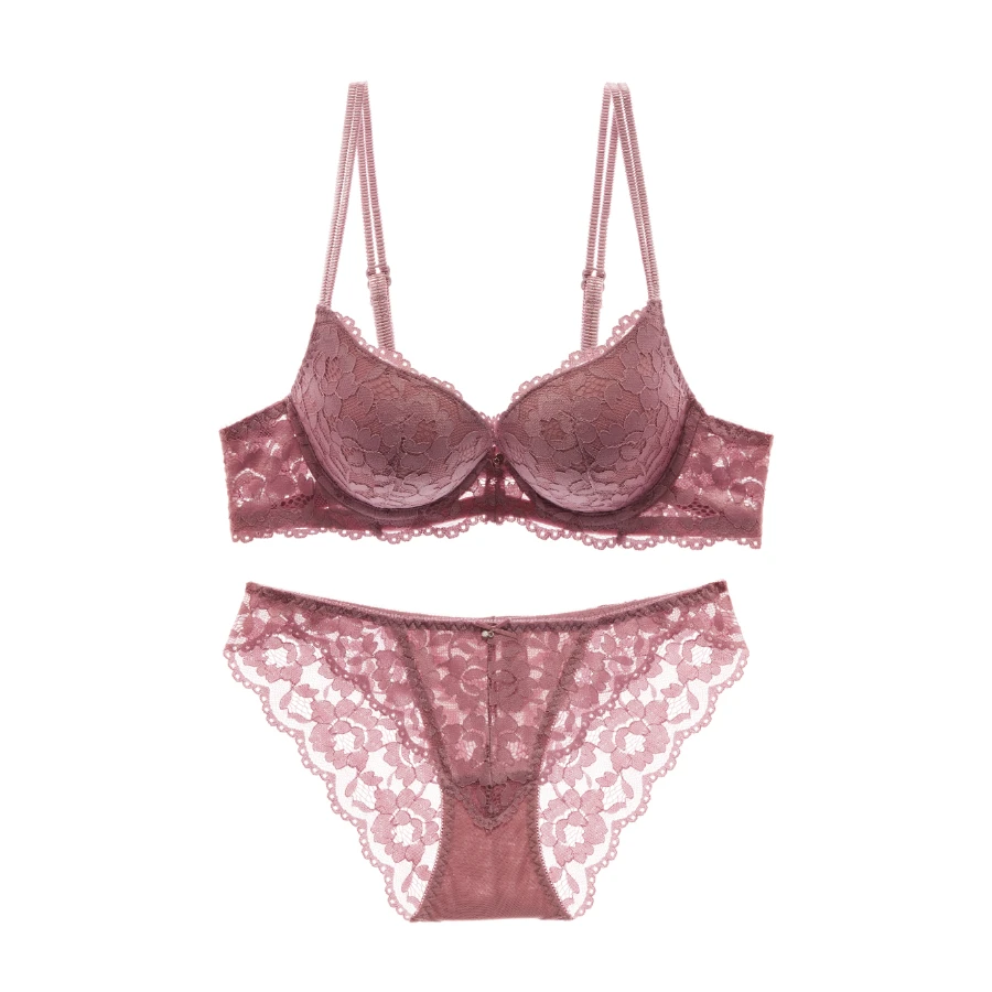 Модный сексуальный кружевной Женский комплект нижнего белья пуш ап тонкий