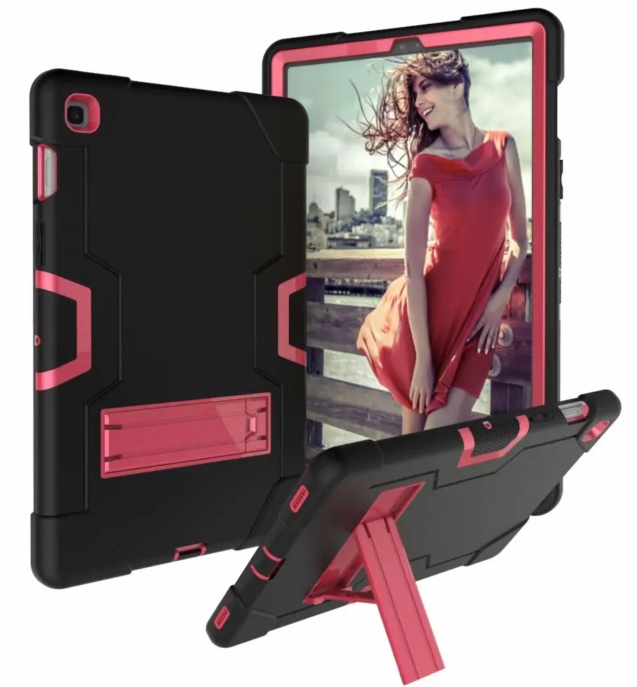 Сверхмощный чехол-подставка для Samsung Galaxy Tab A 10,1 дюймов T510 T515 силиконовый Жесткий ударопрочный 360 полная защита