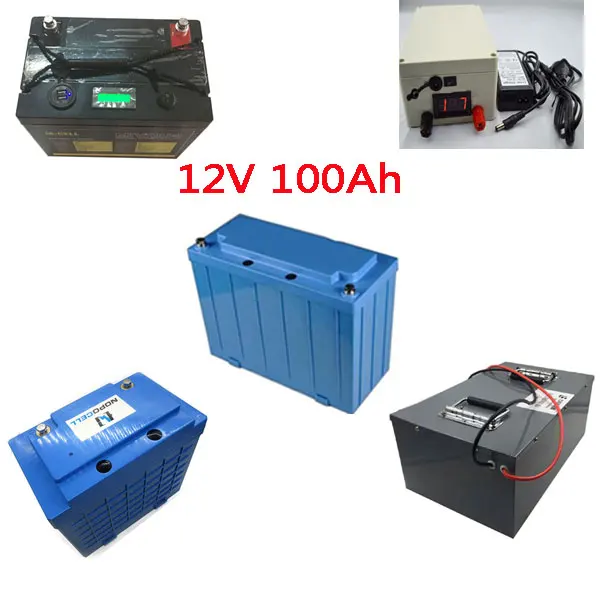 Глубокий цикл Recargable Litio Batterie 12 V 100Ah литий-ионный аккумулятор с usb-портами+ уровень питания+ переключатель включения/выключения