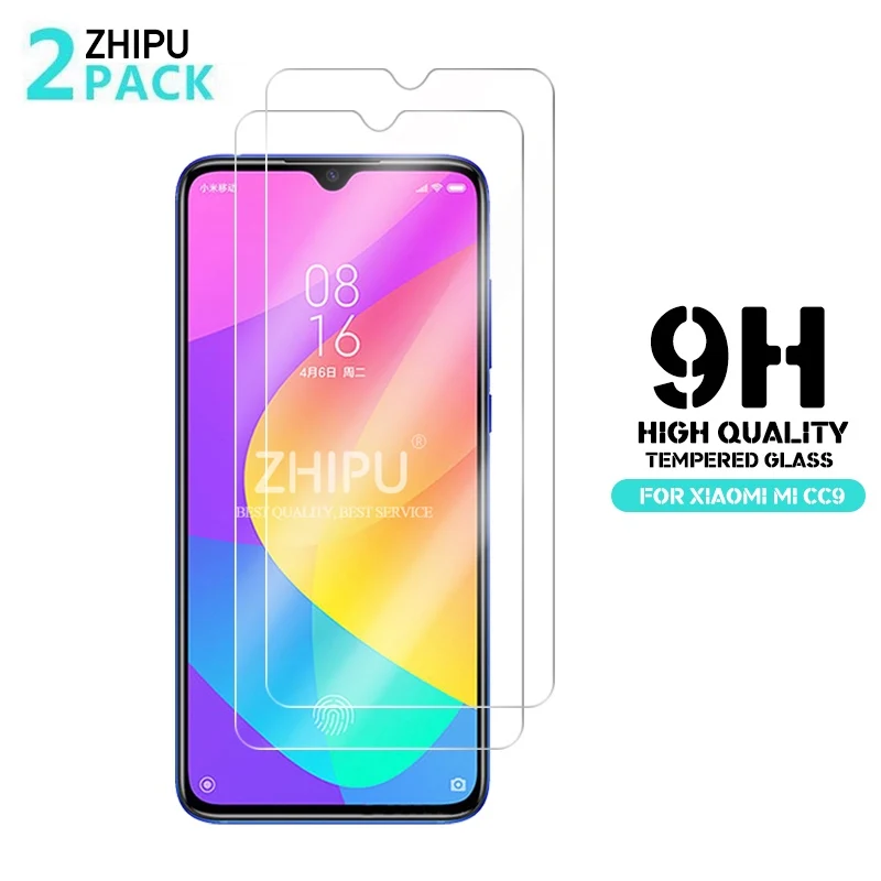 2 шт закаленное стекло для Xiaomi Mi CC9 протектор экрана 2.5D 9H Премиум Закаленное