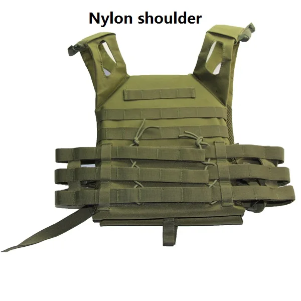 green (nylon) Открытый охотничий бронежилет тактический JPC жилет Перевозчик жилет 2 пластины патронов журнал нагрудная установка страйкбол Пейнтбол загрузки медведь системы - Цвет: green (nylon)