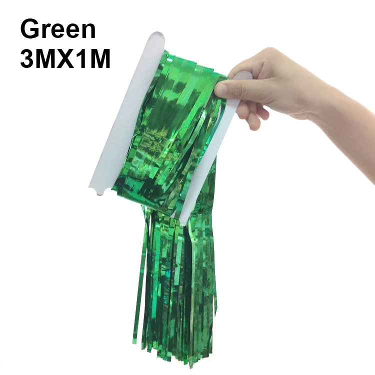 3M-Green 3 м золотые вечерние фольга бахрома занавеска с блестками День Рождения украшения для взрослых занавески s свадебный фон Хэллоуин украшения - Цвет: 3M-Green