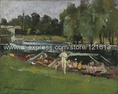 Лавери Джон Сэр Boating At Remenham Украшения Стены Ручная Роспись Исполнитель Холст