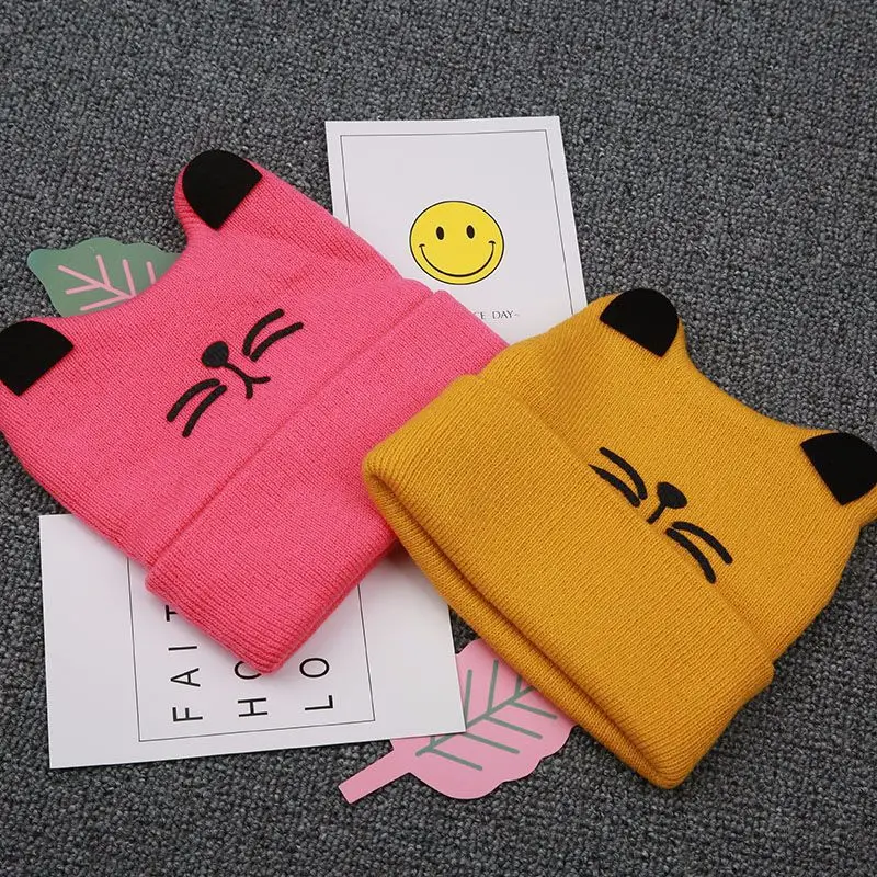 Шапка для маленьких мальчиков и девочек Осень-зима 2019 Детская вязаная шерстяная